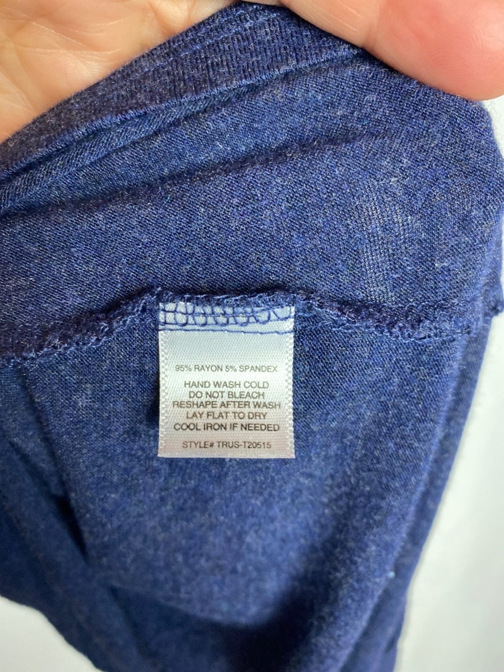 Tresics Womenʻs Blue "Blessed" Rhinestone Embellished Rayon Tank Top Small - Picture 6 of 6